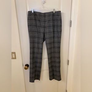 Ann Taylor Factory Gray Plaid Straight Leg Pants NWOT